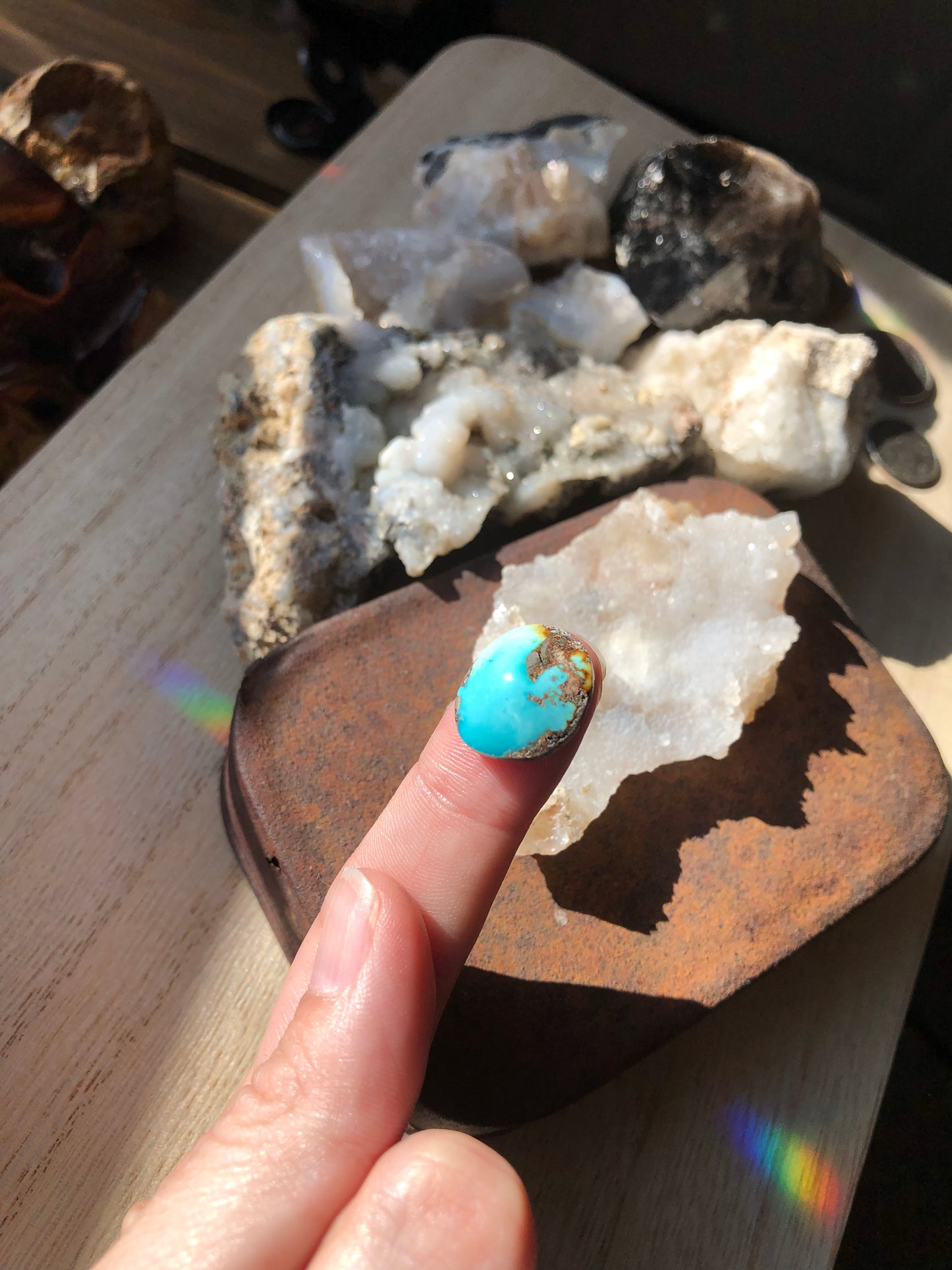 Natural Turquoise Cabochon - Silver Fox Mine