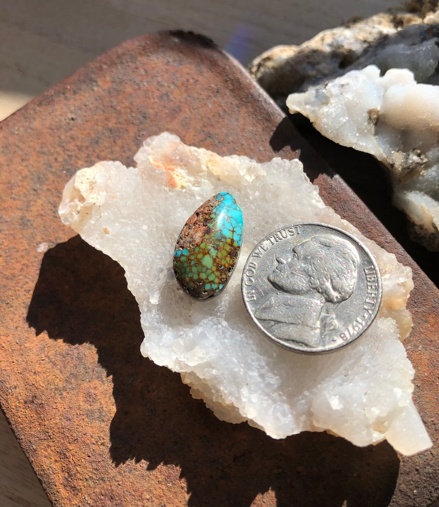 Natural Turquoise Cabochon - Silver Fox Mine