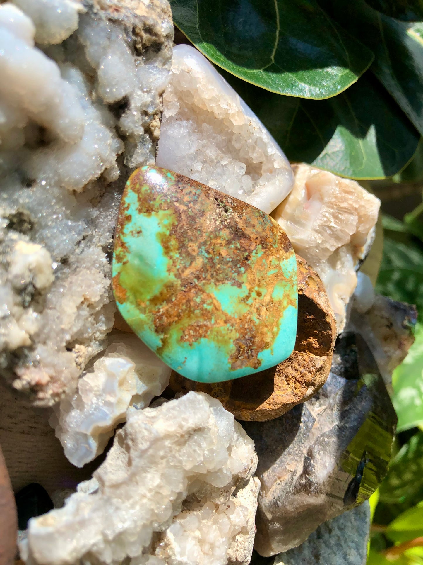 Natural Turquoise Cabochon - Silver Fox Mine