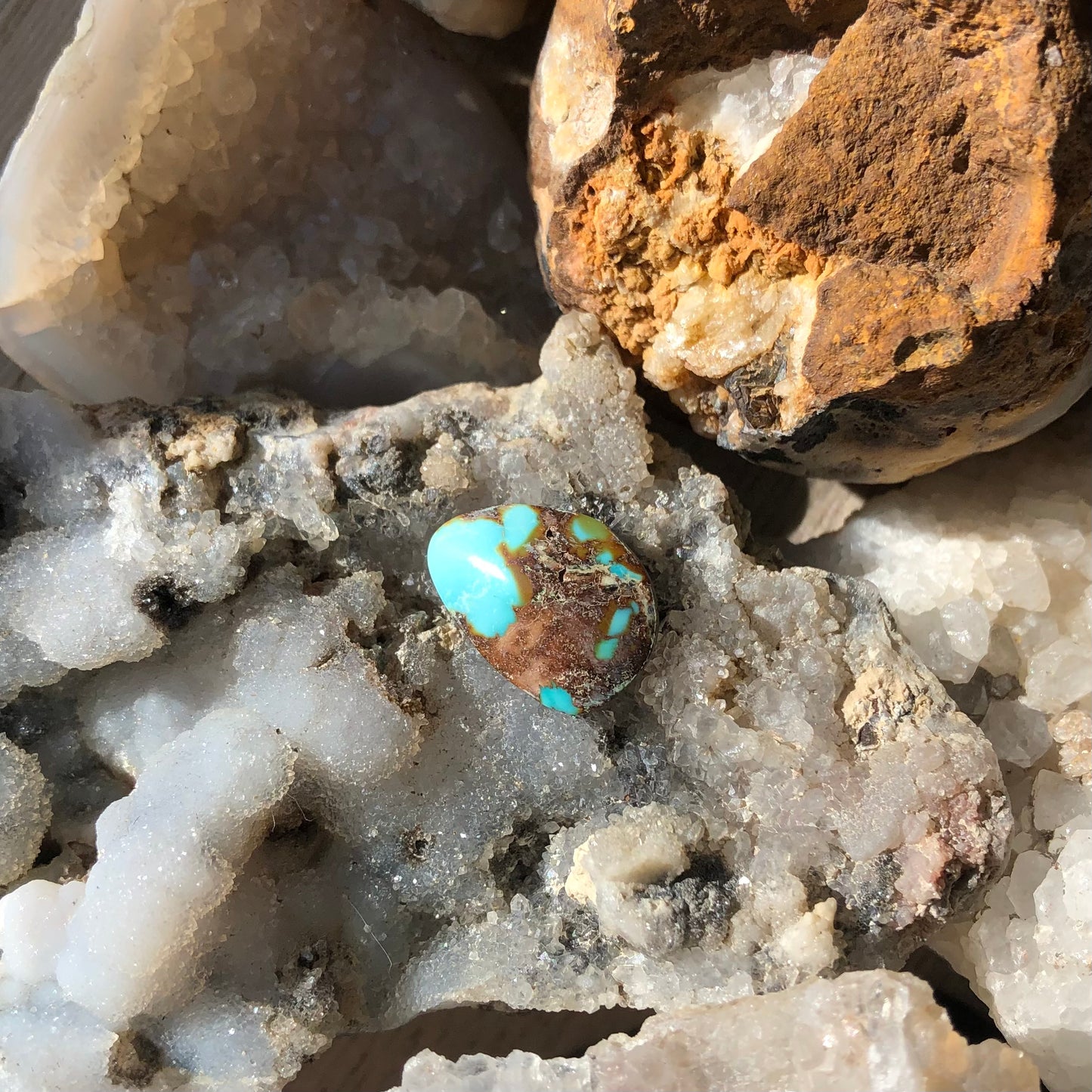 Natural Turquoise Cabochon - Silver Fox Mine