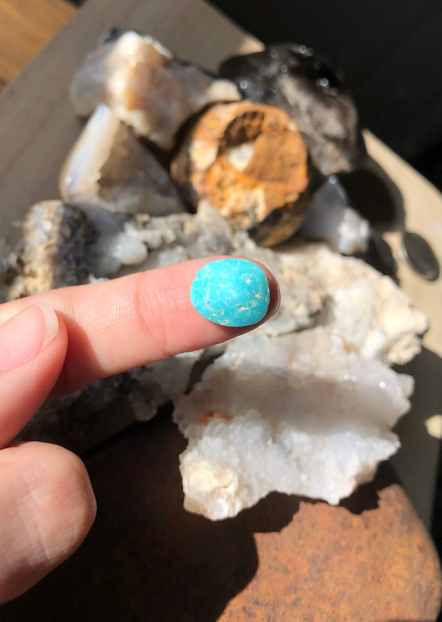 Natural Turquoise Cabochon - Silver Fox Mine