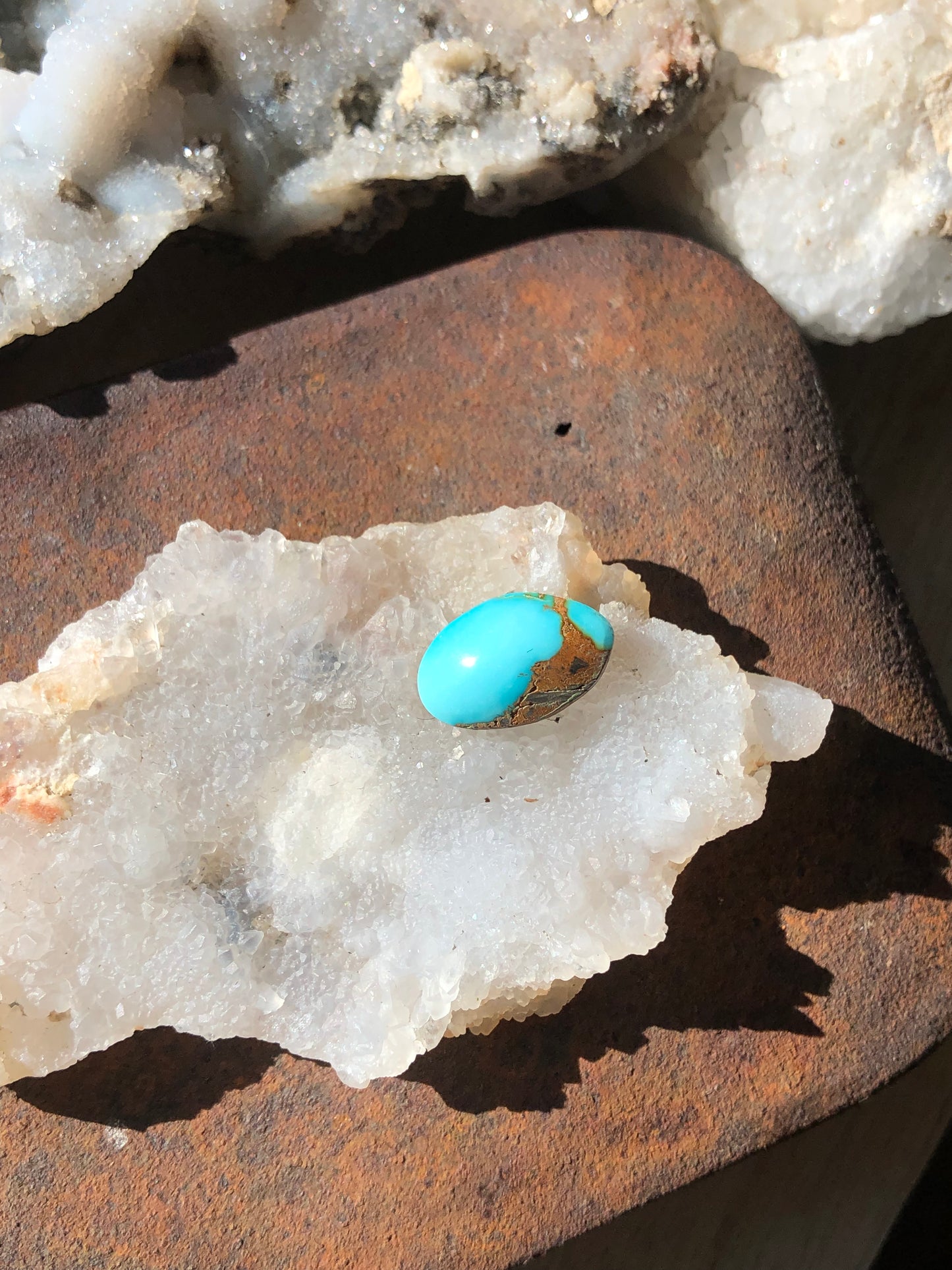 Natural Turquoise Cabochon - Silver Fox Mine