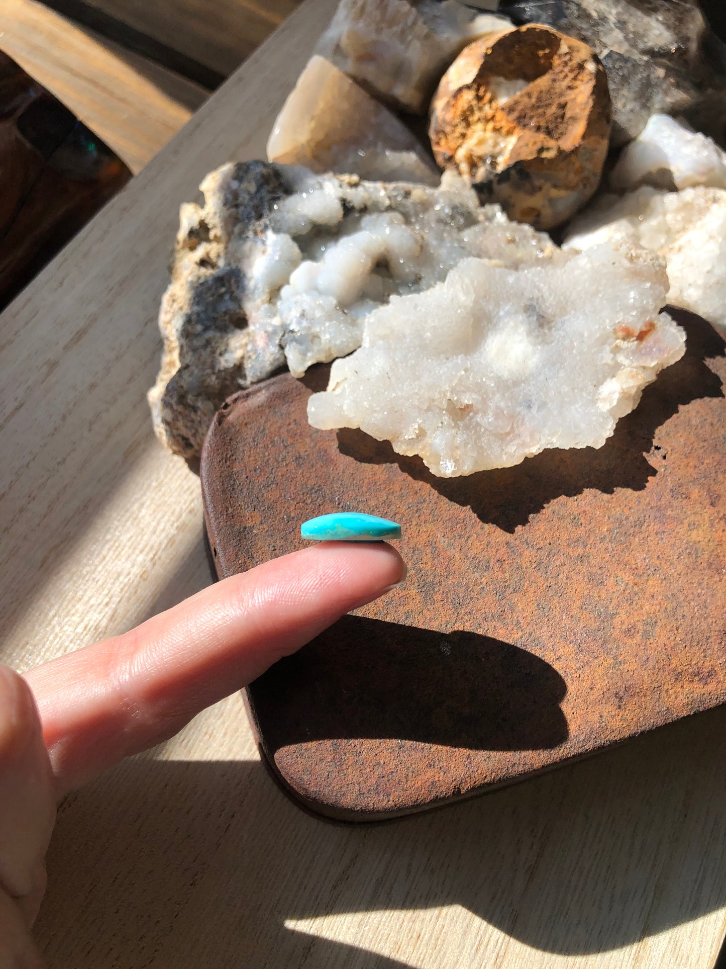 Natural Turquoise Cabochon - Silver Fox Mine