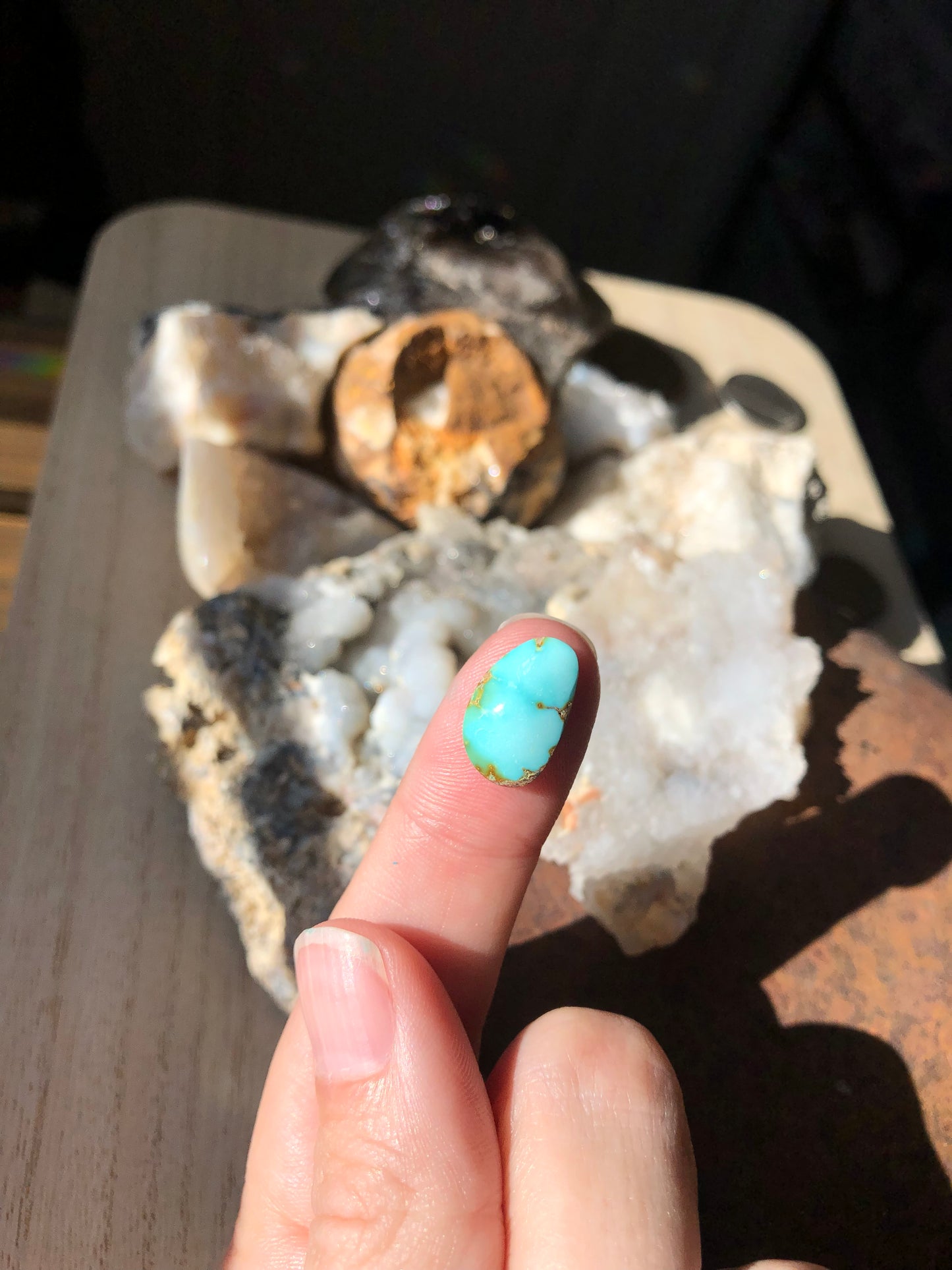 Natural Turquoise Cabochon - Silver Fox Mine