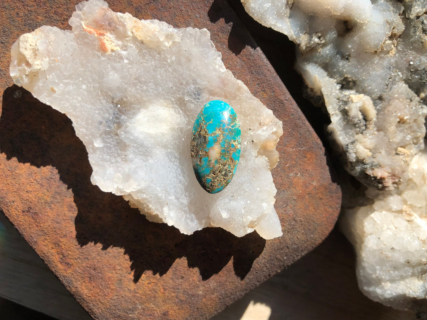 Natural Turquoise Cabochon - Silver Fox Mine