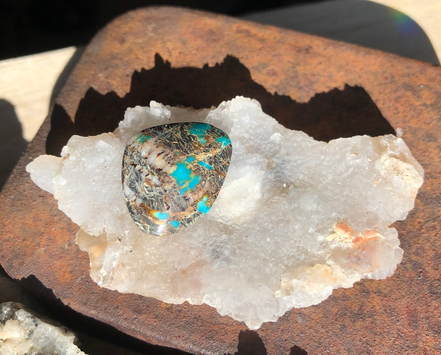 Natural Turquoise Cabochon - Silver Fox Mine