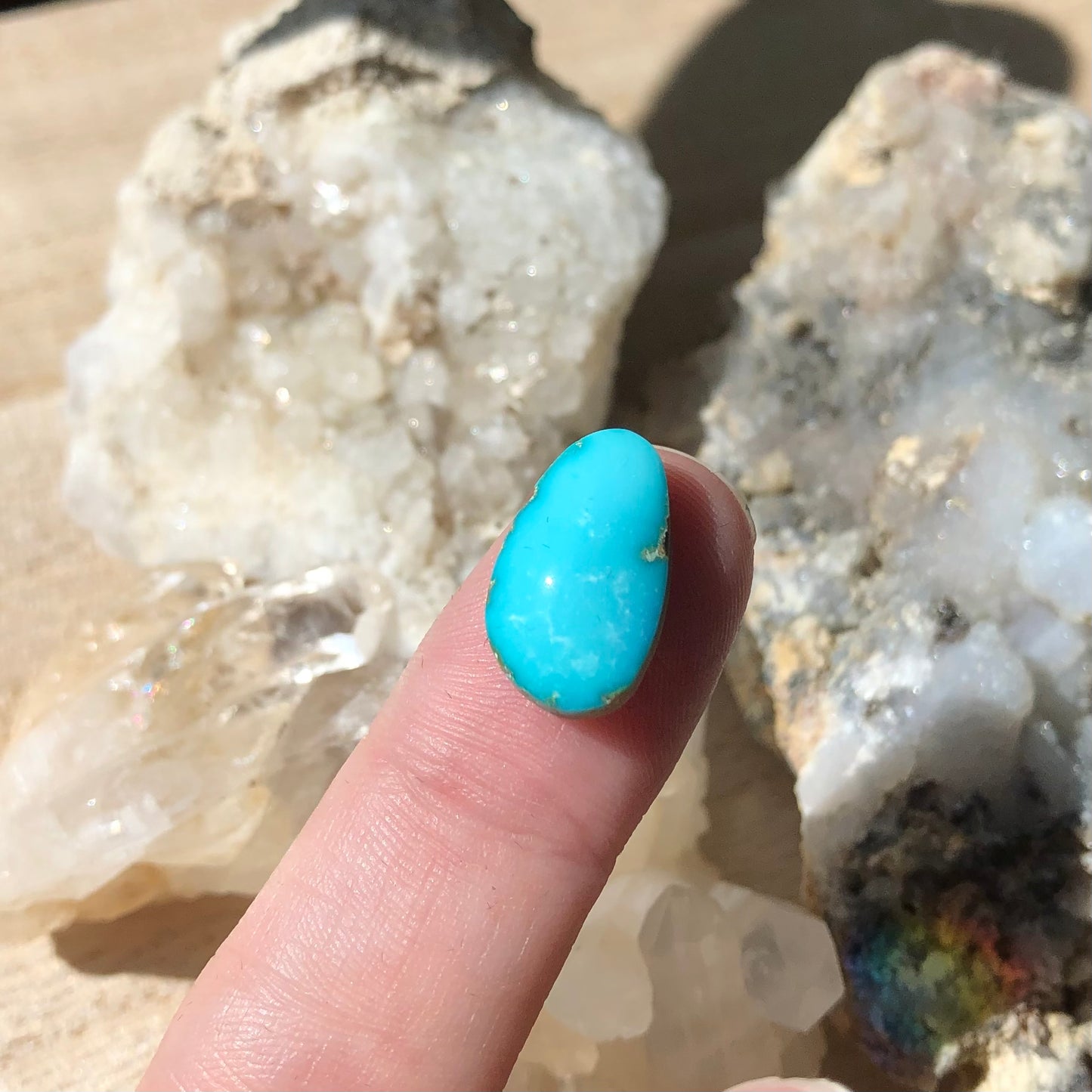 Natural Turquoise Cabochon - Silver Fox Mine