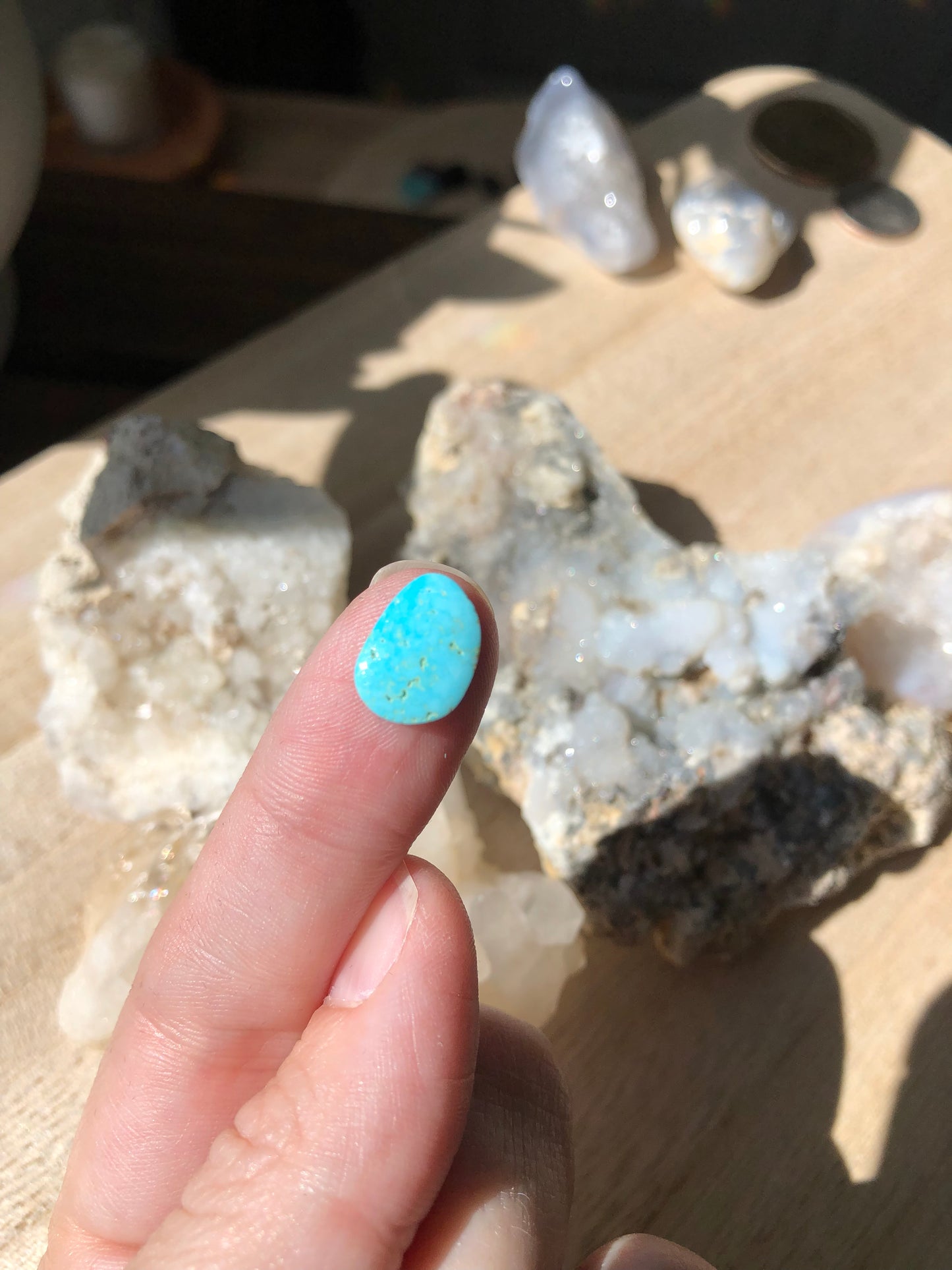 Natural Turquoise Cabochon - Silver Fox Mine