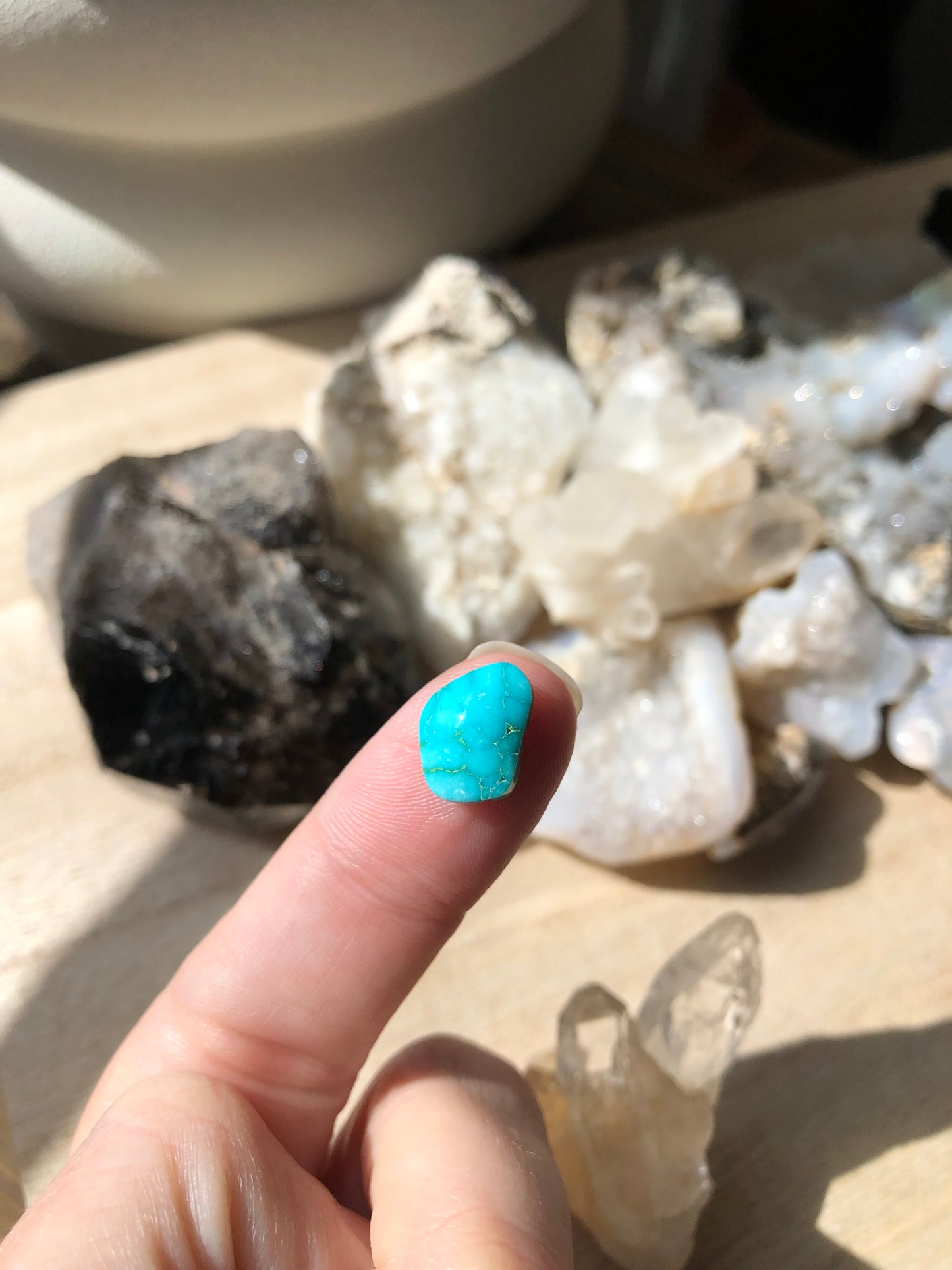 Natural Turquoise Cabochon - Silver Fox Mine