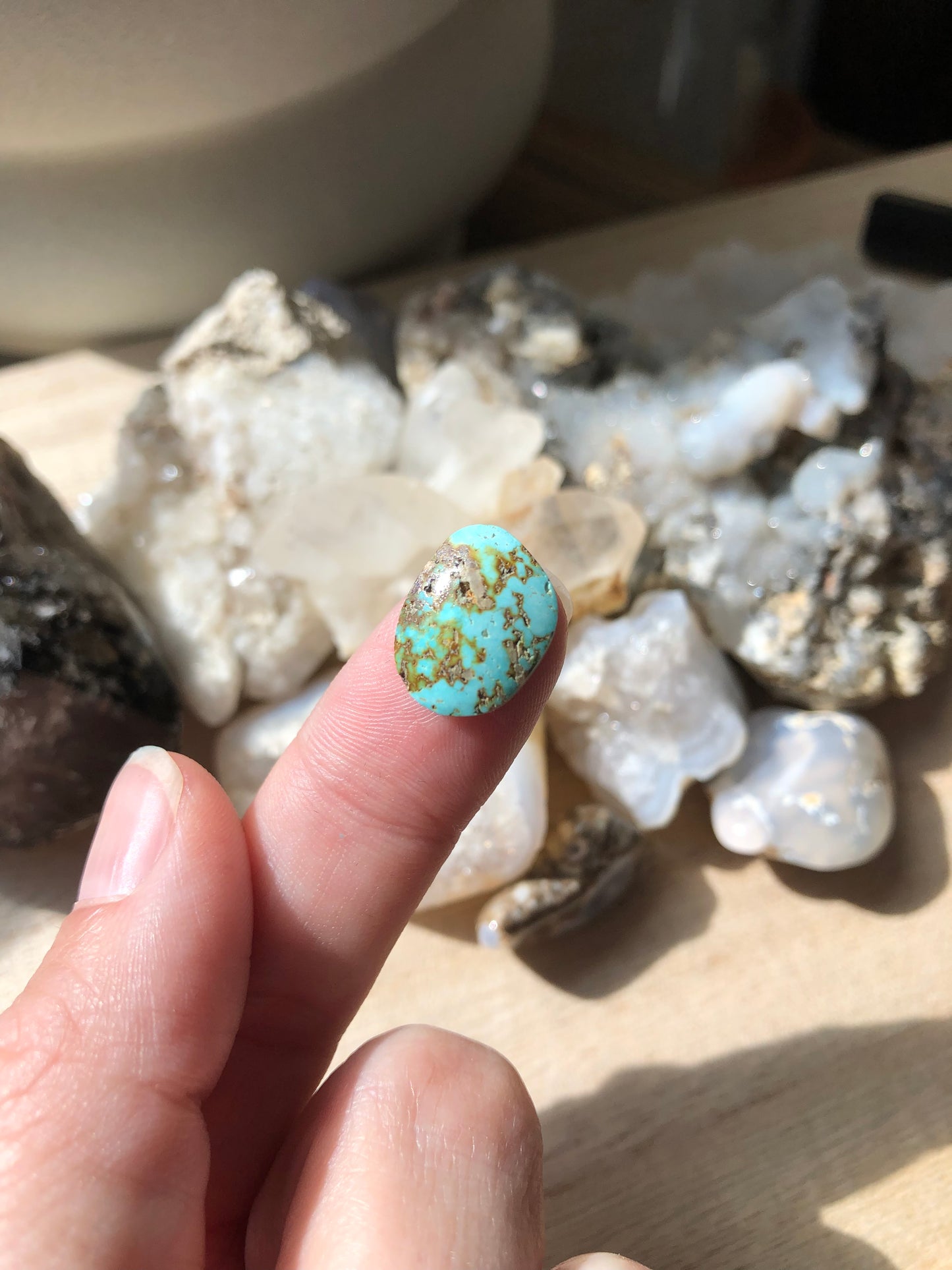 Natural Turquoise Cabochon - Silver Fox Mine