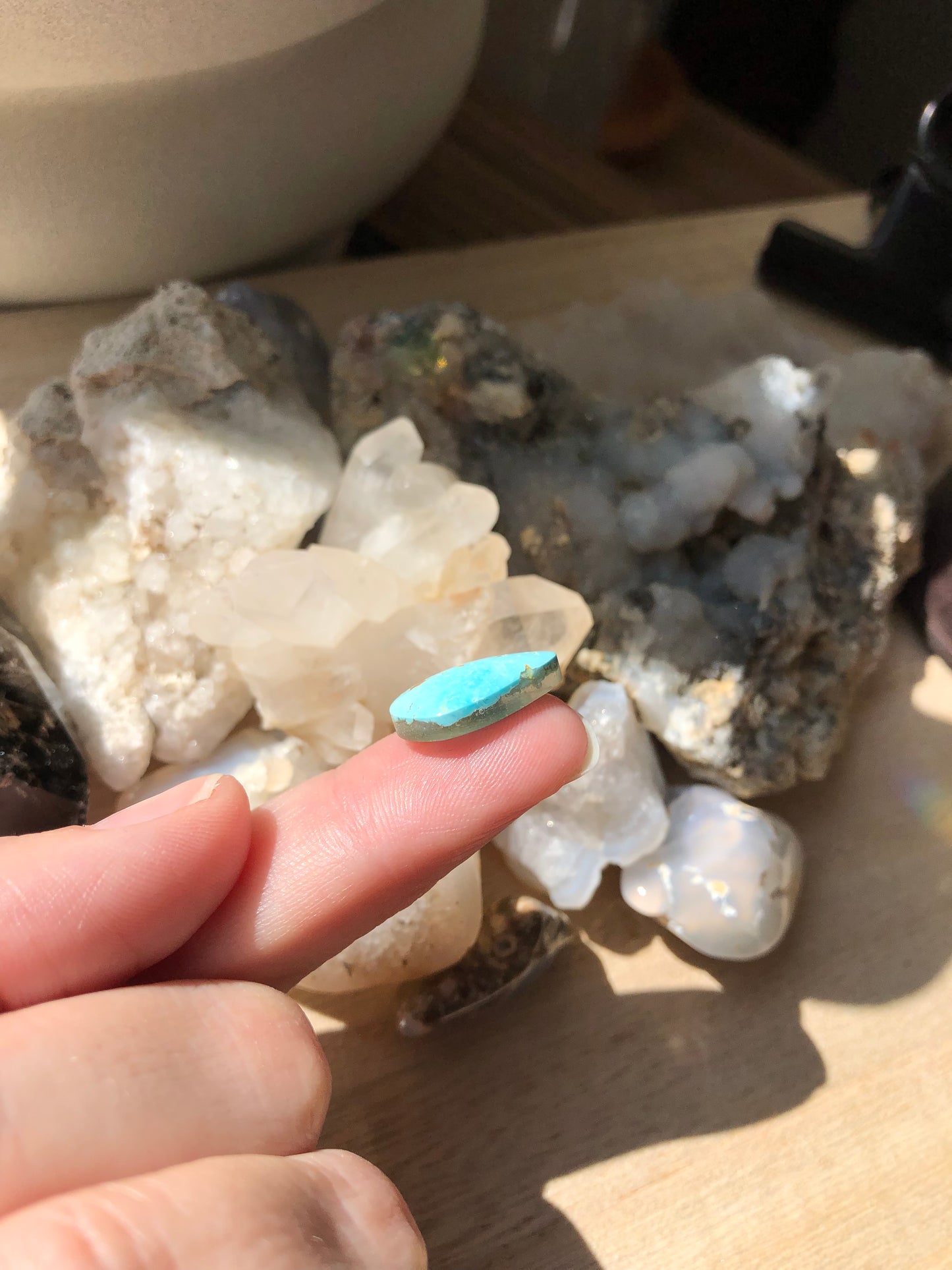 Natural Turquoise Cabochon - Silver Fox Mine