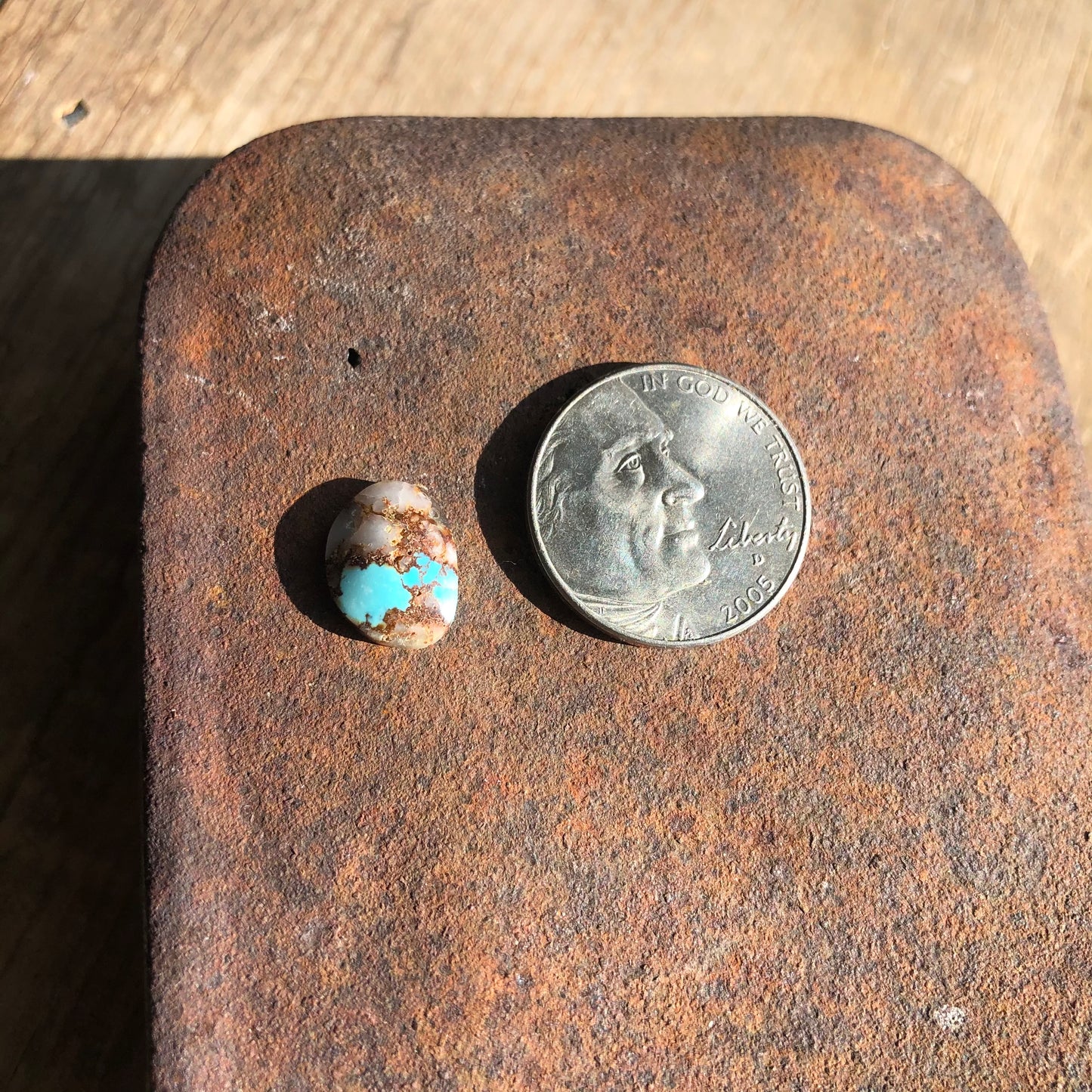 Natural Turquoise Cabochon - Silver Fox Mine