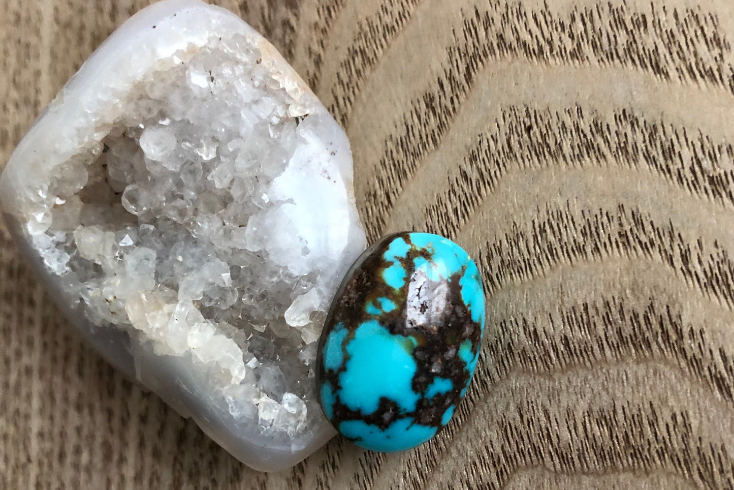 Silver Fox Nevada - Natural Turquoise Cabochon