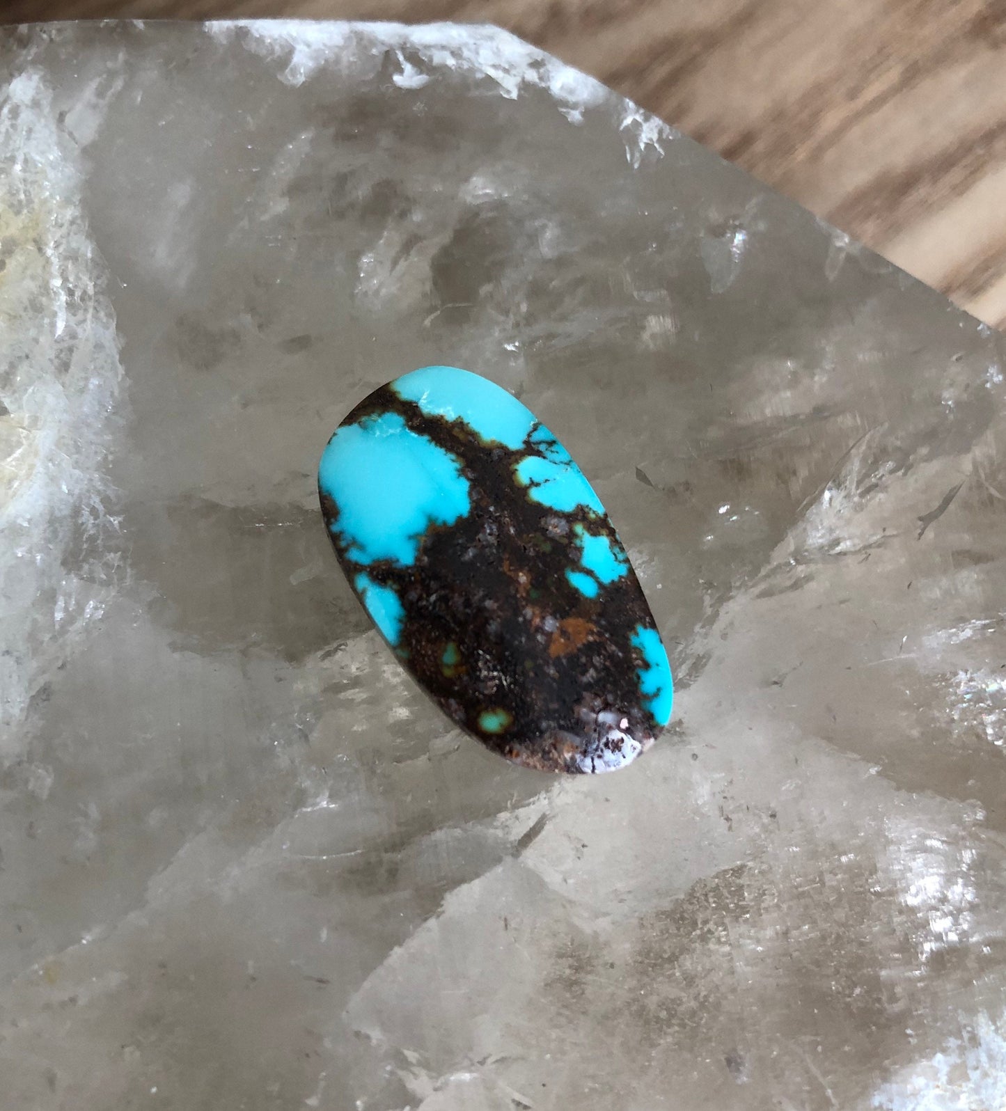 Silver Fox Nevada - Natural Turquoise Cabochon