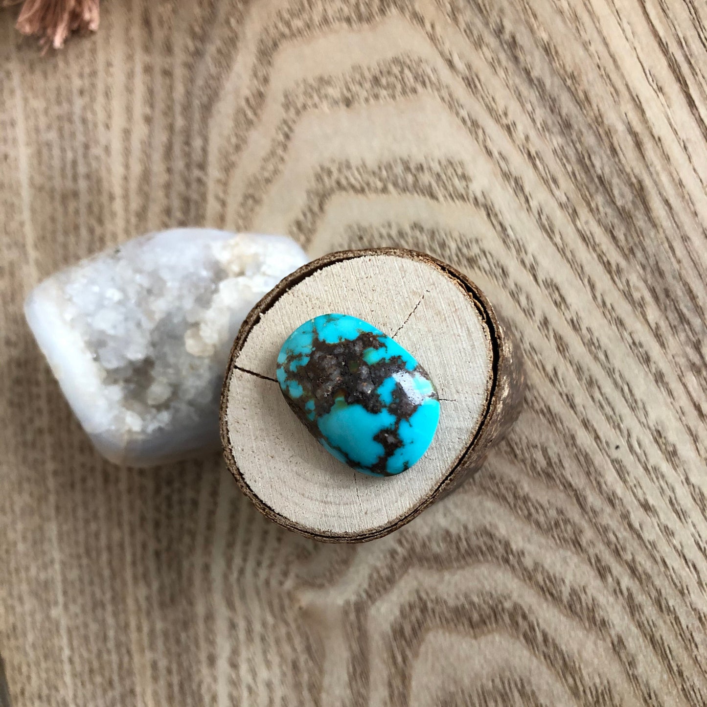 Silver Fox Nevada - Natural Turquoise Cabochon