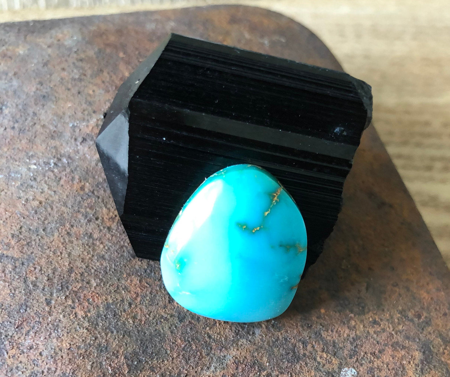 Natural Turquoise Cabochon -Silver Fox Mine