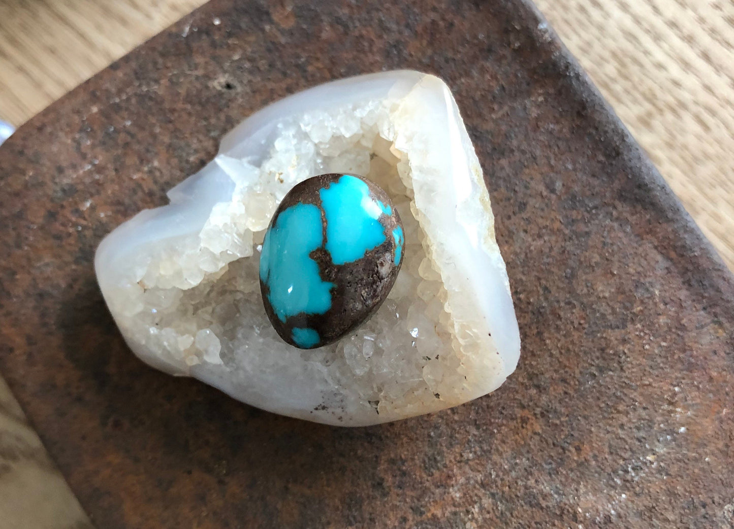 Silver Fox Nevada - Natural Turquoise Cabochon