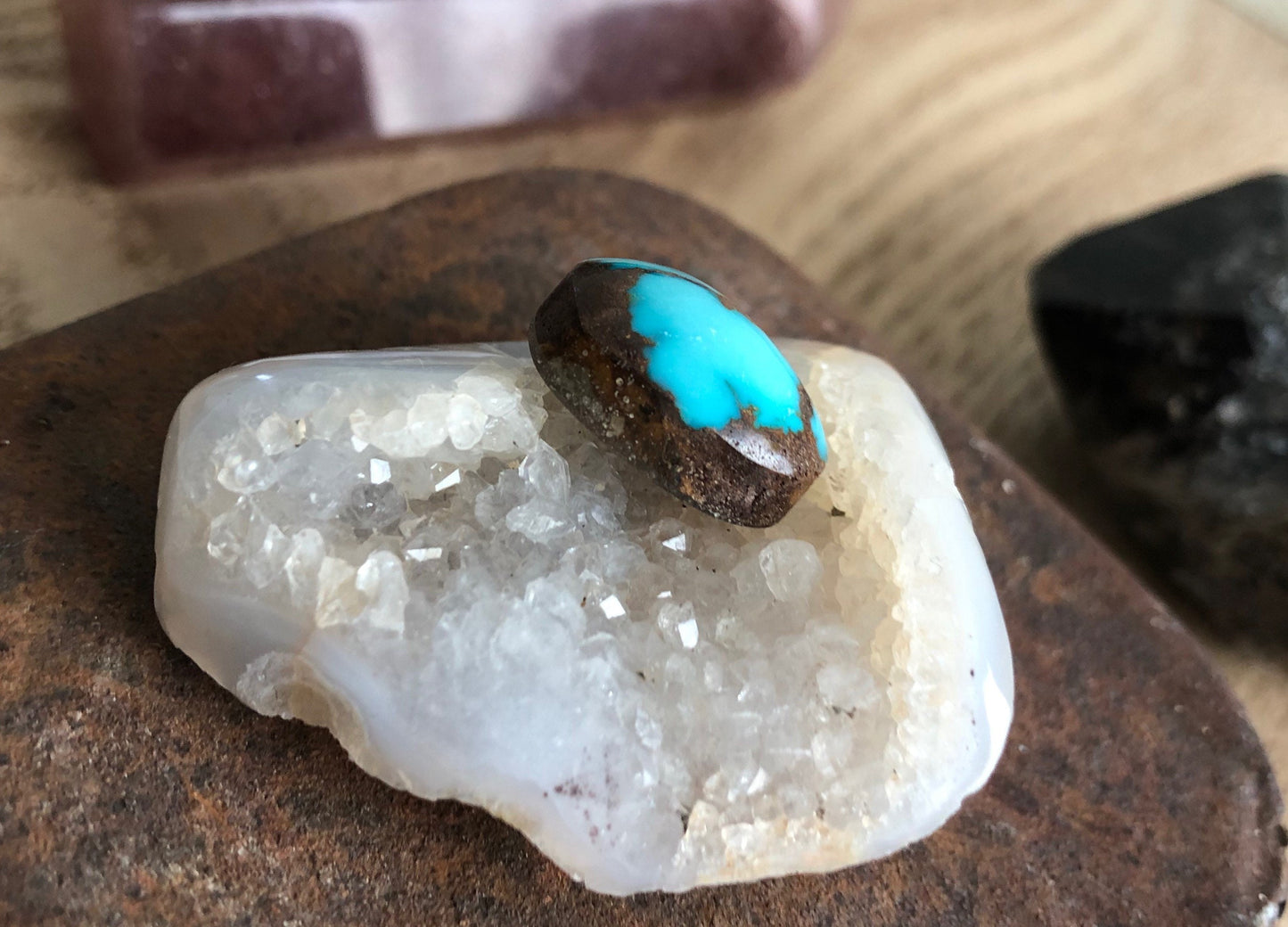 Silver Fox Nevada - Natural Turquoise Cabochon