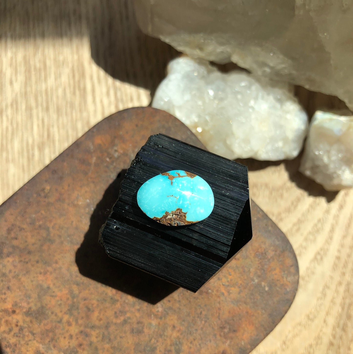 Silver Fox Nevada - Natural Turquoise Cabochon