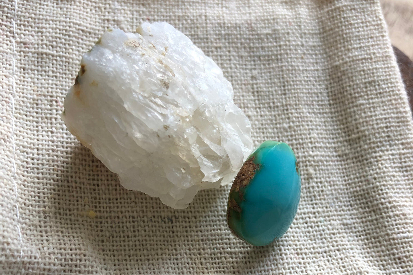 Natural Turquoise Cabochon -Silver Fox Mine