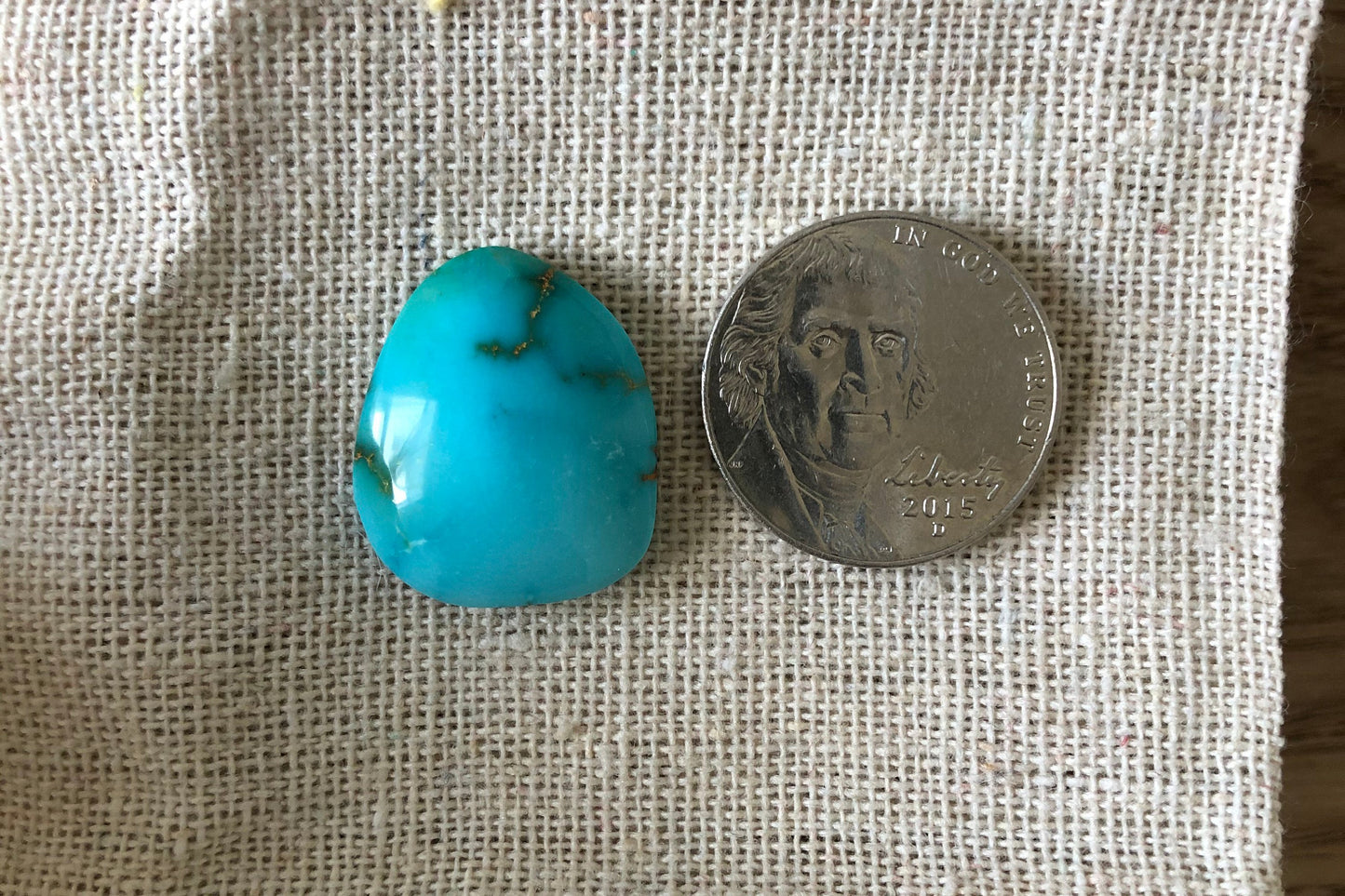 Natural Turquoise Cabochon -Silver Fox Mine