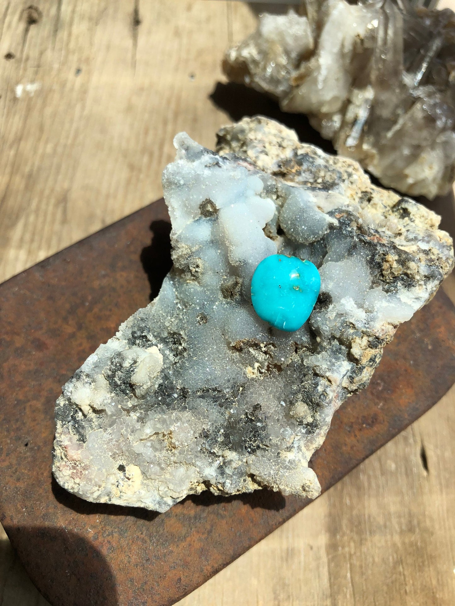 Silver Fox Nevada - Natural Turquoise Cabochon