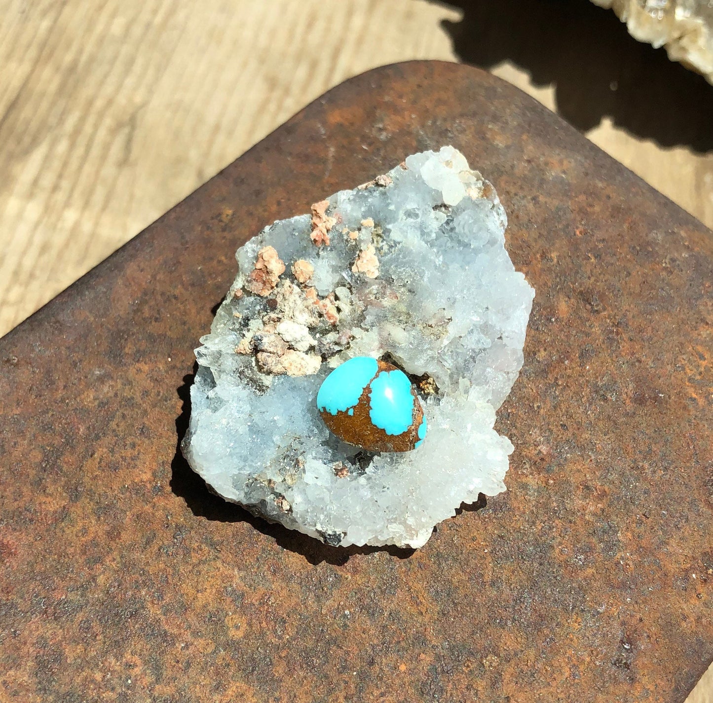 Silver Fox Nevada - Natural Turquoise Cabochon