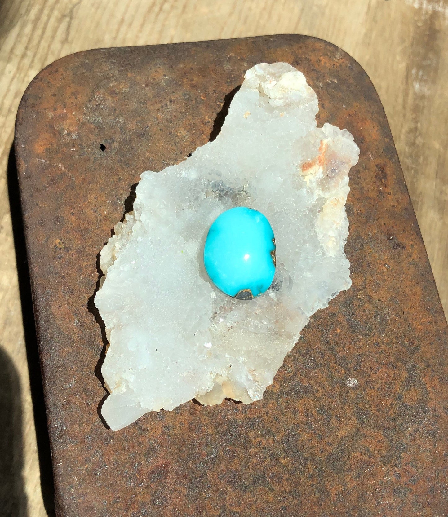 Silver Fox Nevada - Natural Turquoise Cabochon