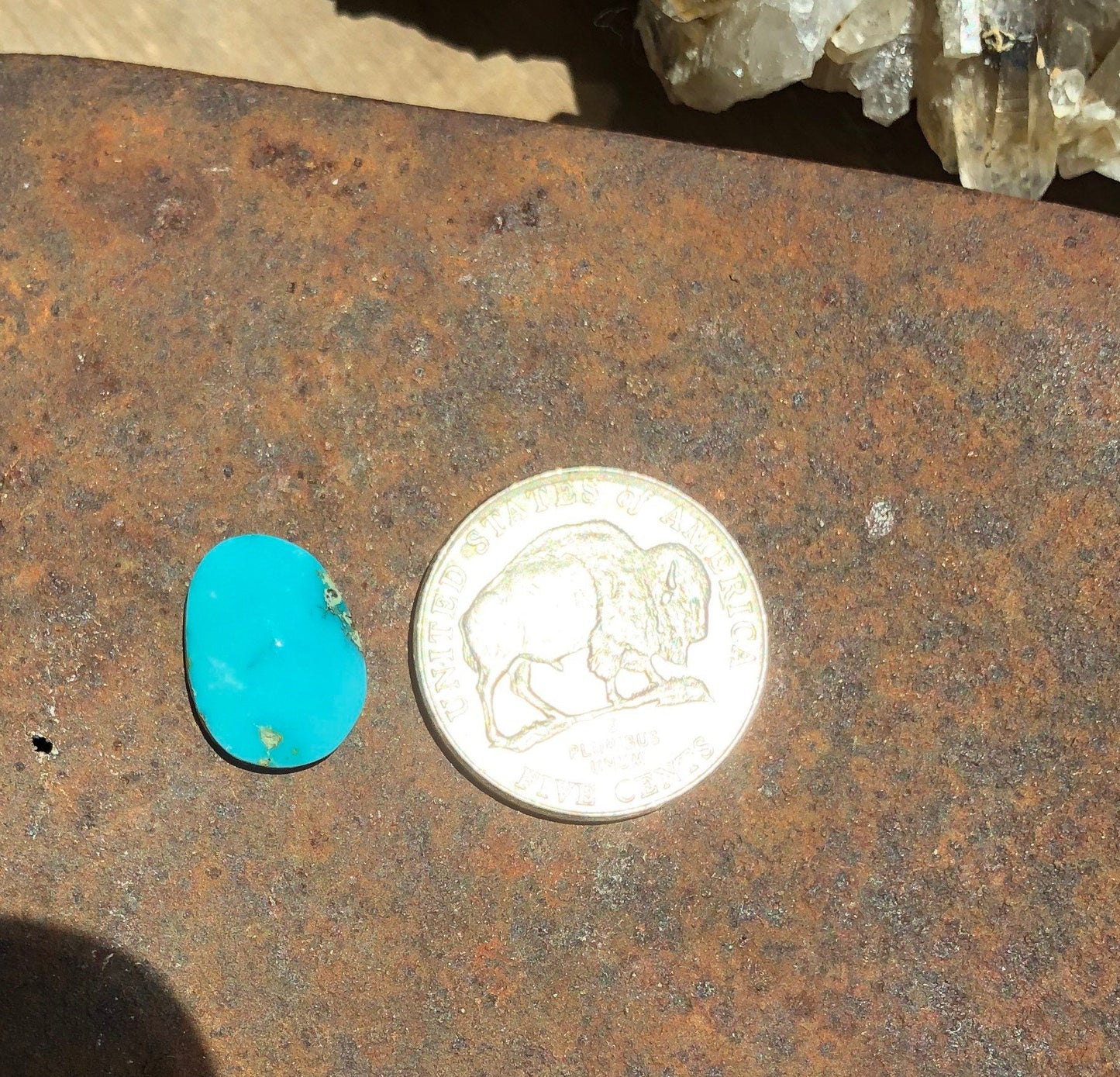 Silver Fox Nevada - Natural Turquoise Cabochon