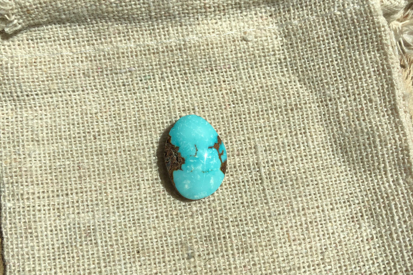 Silver Fox Nevada - Natural Turquoise Cabochon